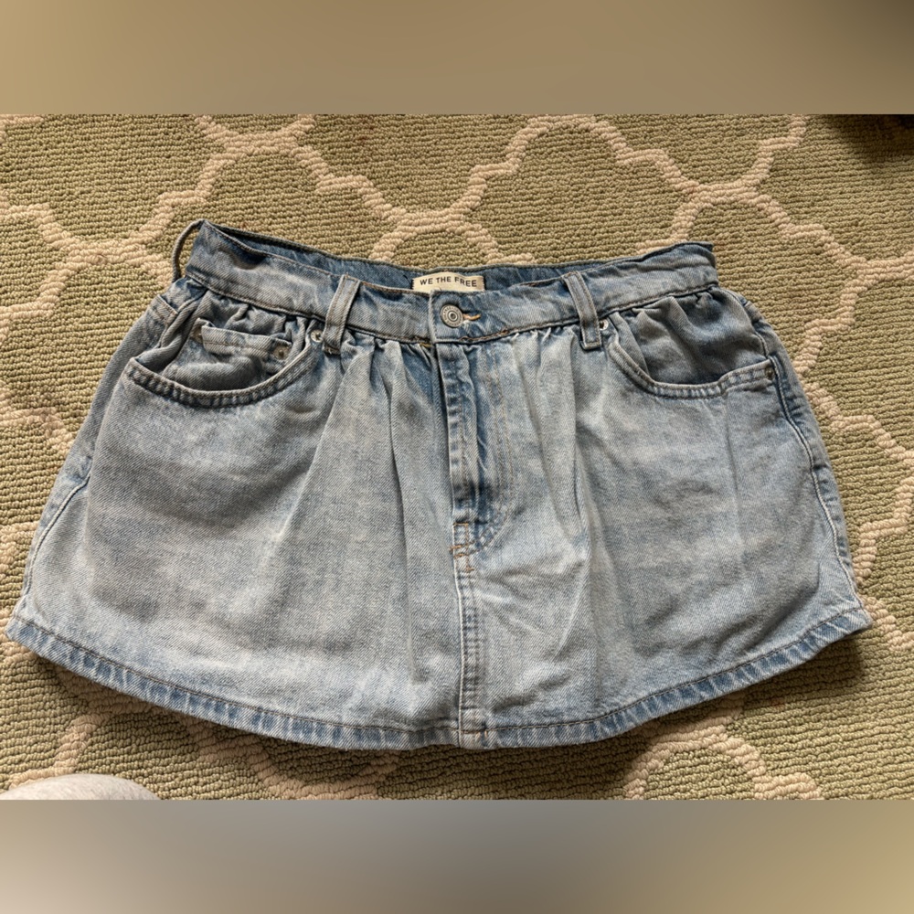 NWOT Free People Denim Mini Skort size 27